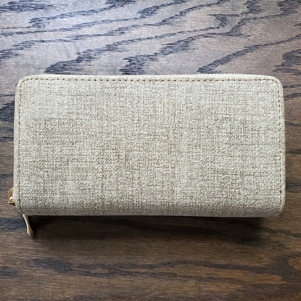 Zip around double sided wallet